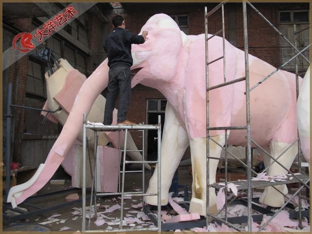 仿真恐龙造作现场-动物造作现场