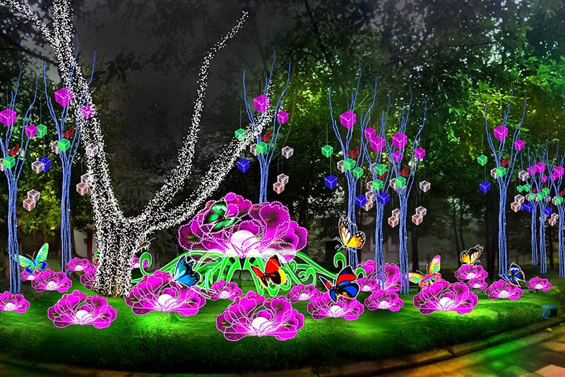 城市照明工程-自贡大润发贵宾厅彩灯