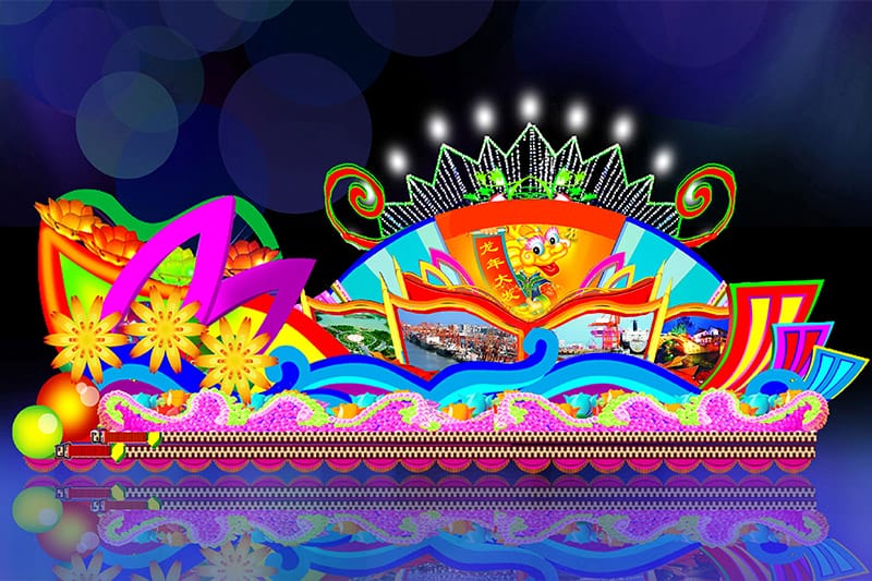 花车彩车造作-彩车彩船造作公司