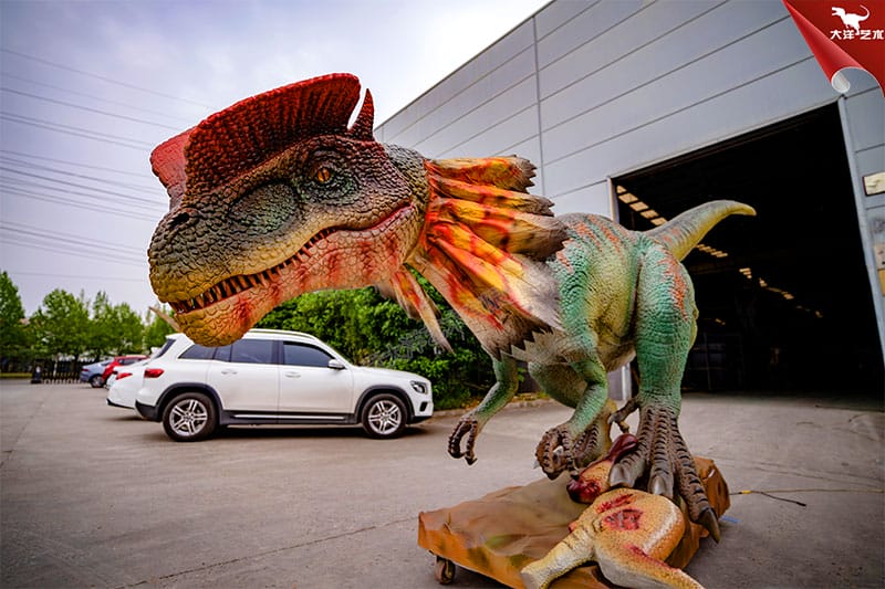 恐龙乐园仿真双脊龙模型