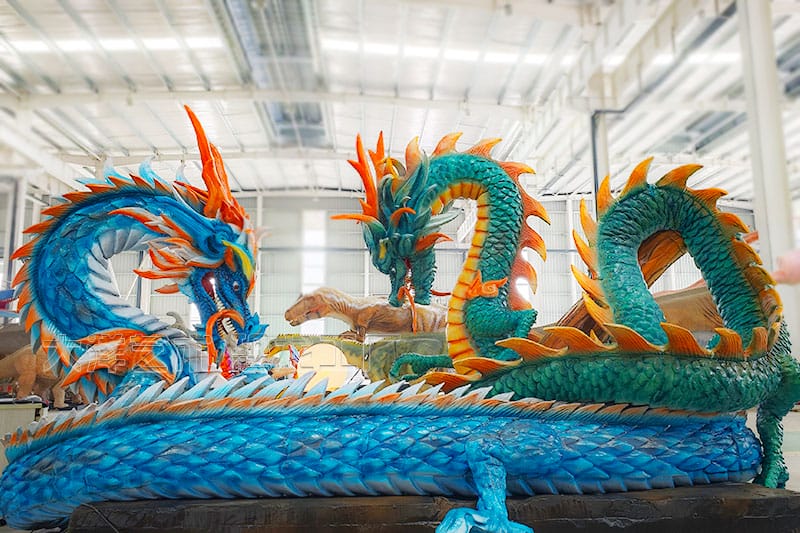 双龙戏珠仿真中国龙机模